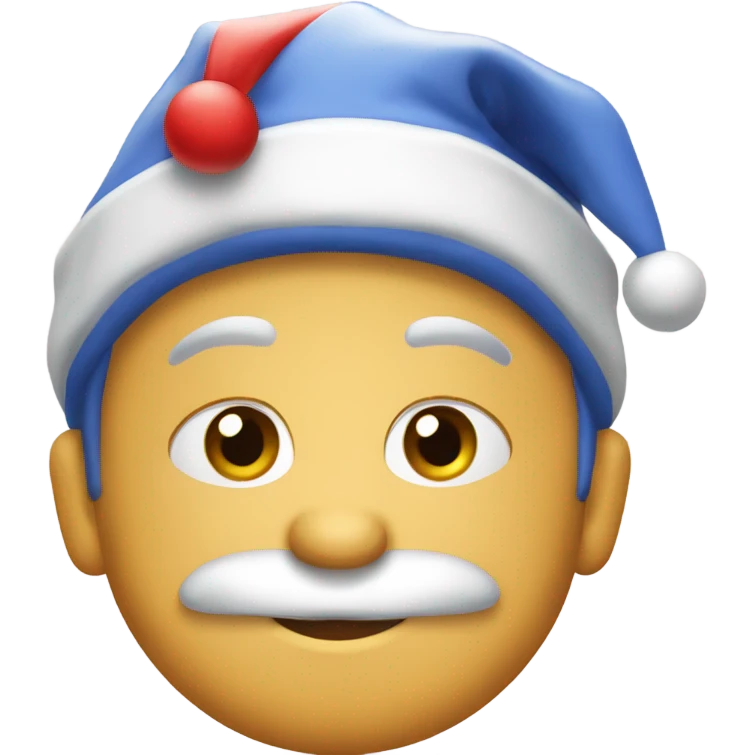 Gorro de santa clous azul emoji