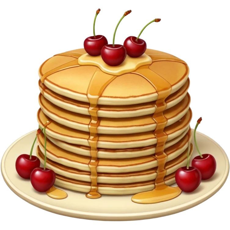 Pancakes with cherries  emoji