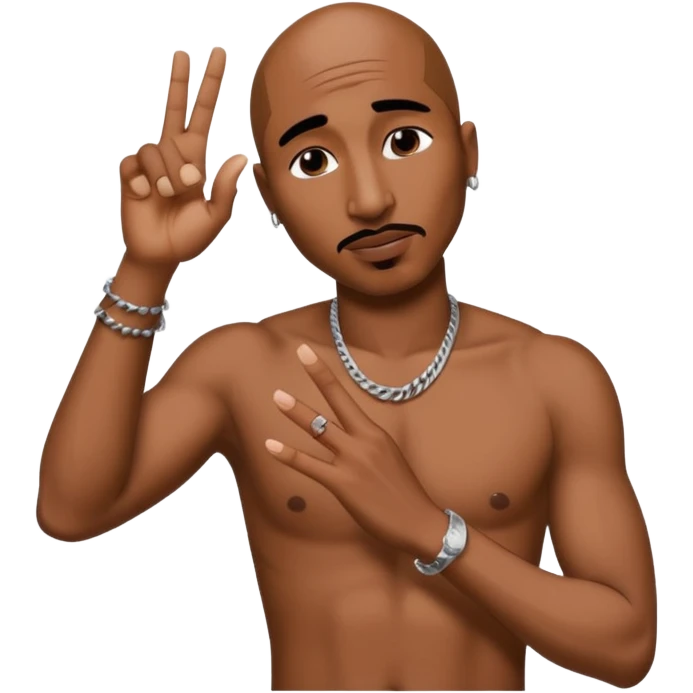 Fait le signe de tupac shakur emoji