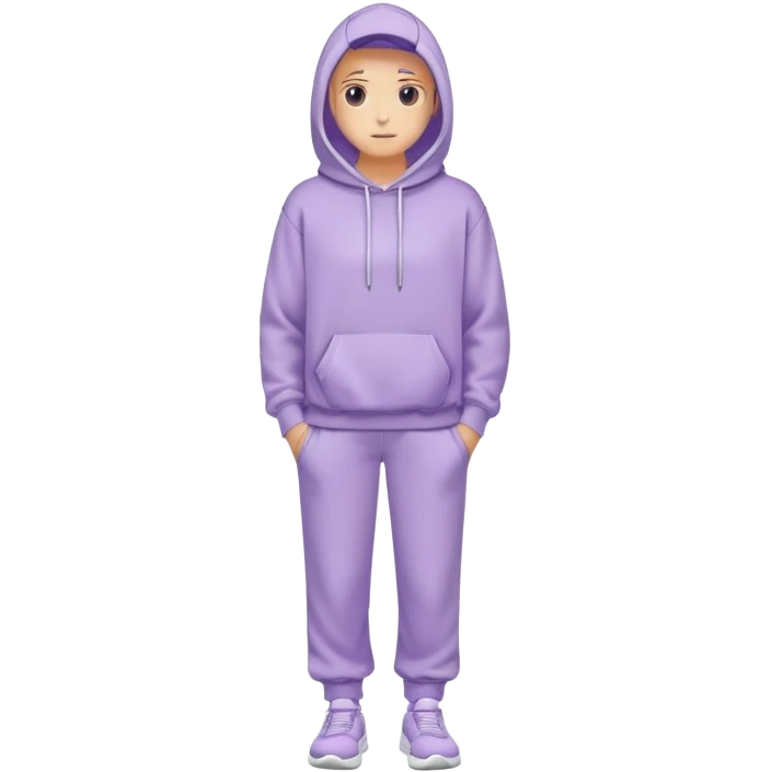 pastel purple hoodie outfit no human emoji