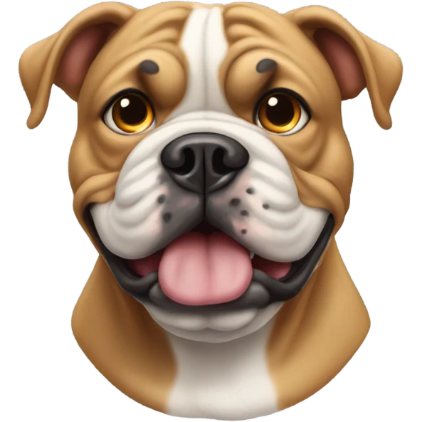english bull dog named emmy emoji