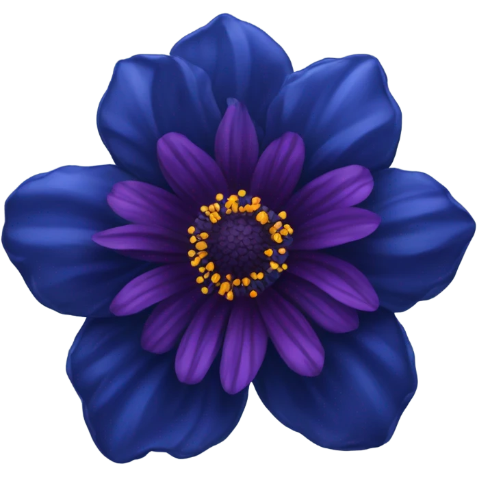 dark bkue flower emoji