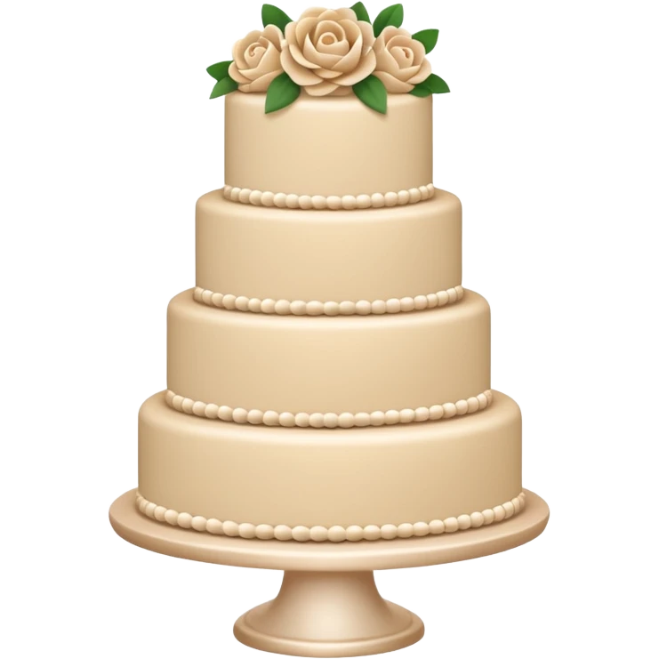 Beige Wedding cake emoji
