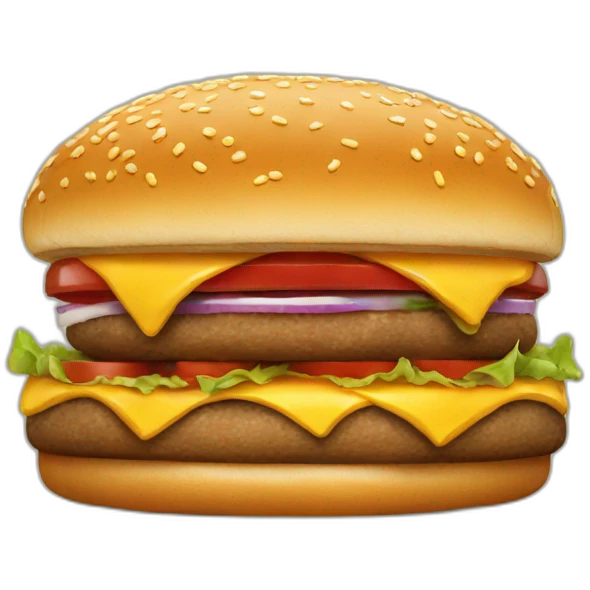 A tall burger emoji