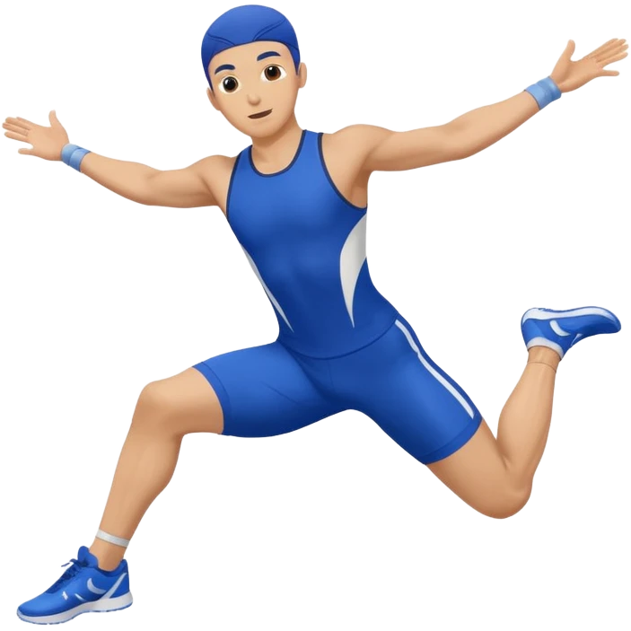 make a person jumping in a star position  emoji