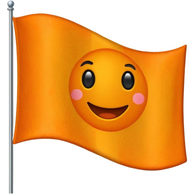I want a flag emoji 🚩🚩 like this but flag should be orange don't change shape just change color emoji