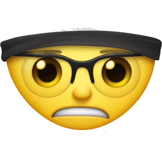 one eye patch yellow face emoji