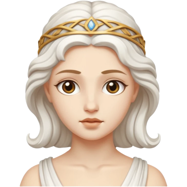 greek goddess sculpture face emoji