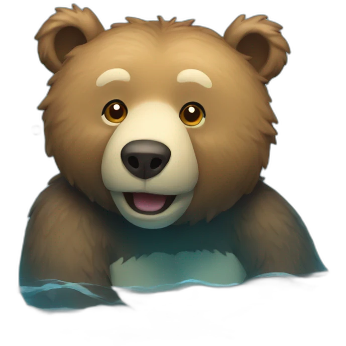 a pande bear swimming emoji