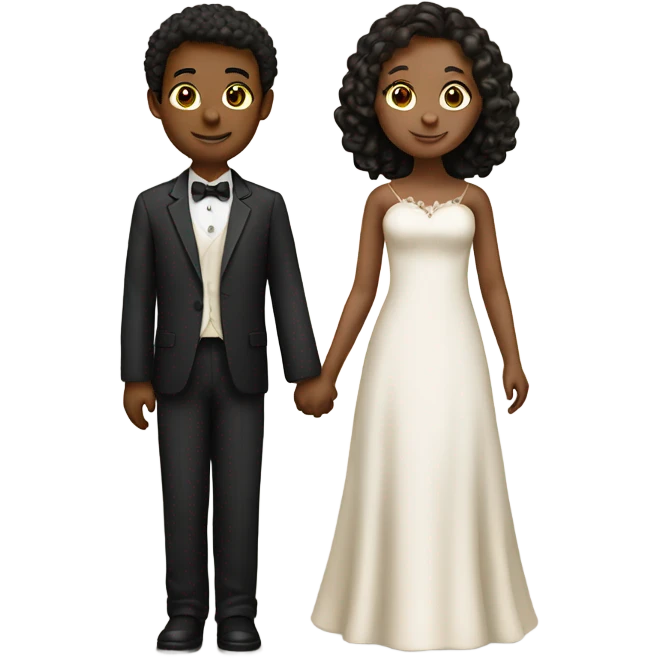 Fair skin color boy and girl marry emoji