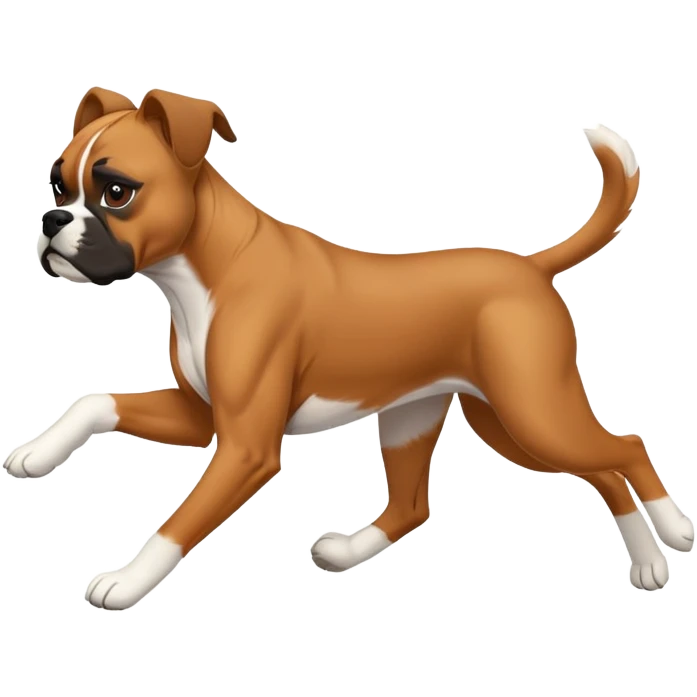 boxer dog running emoji