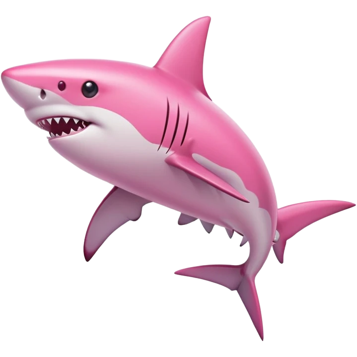 Pink shark emoji