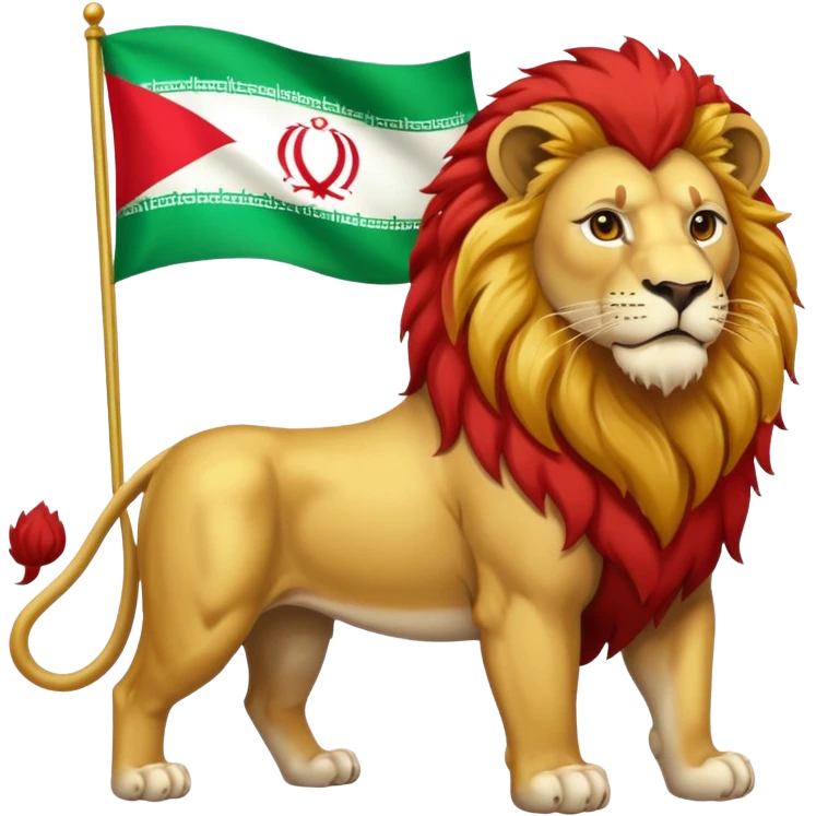 برام یک اموجی از این دو تا ایموحی بسهز🇮🇷🦁 emoji