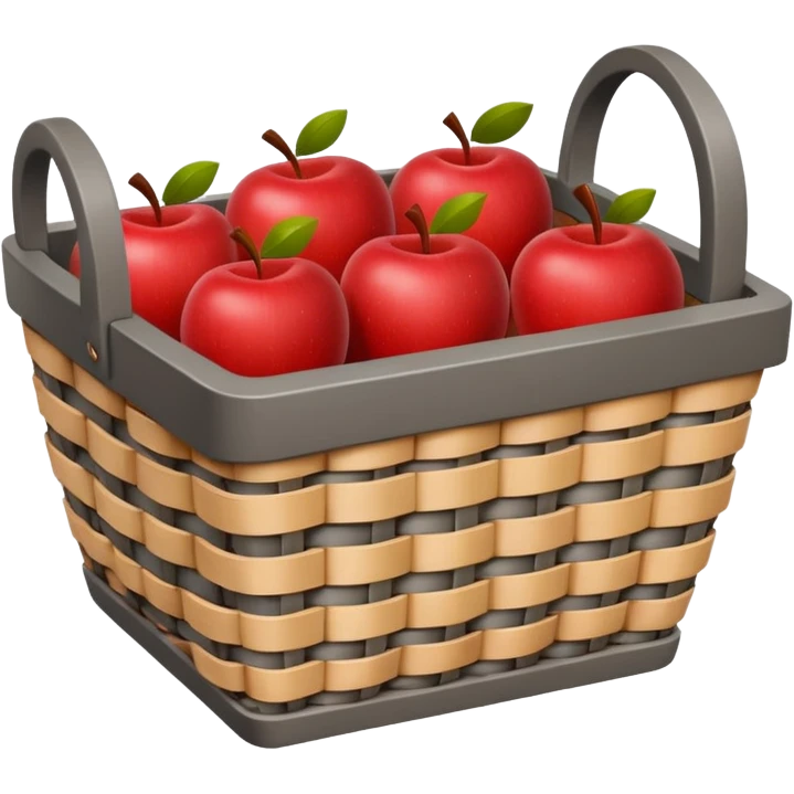 Gray Square Apple Basket emoji