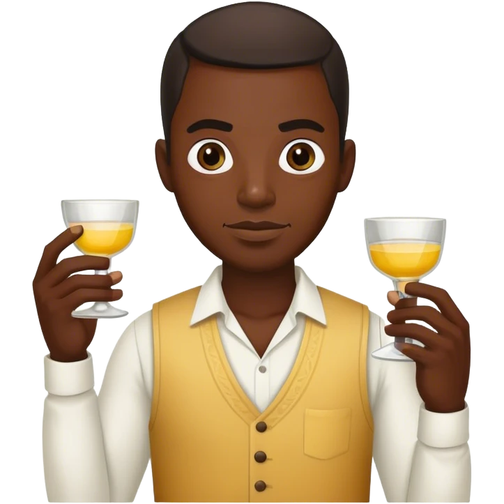 black guy holding tequila shot emoji