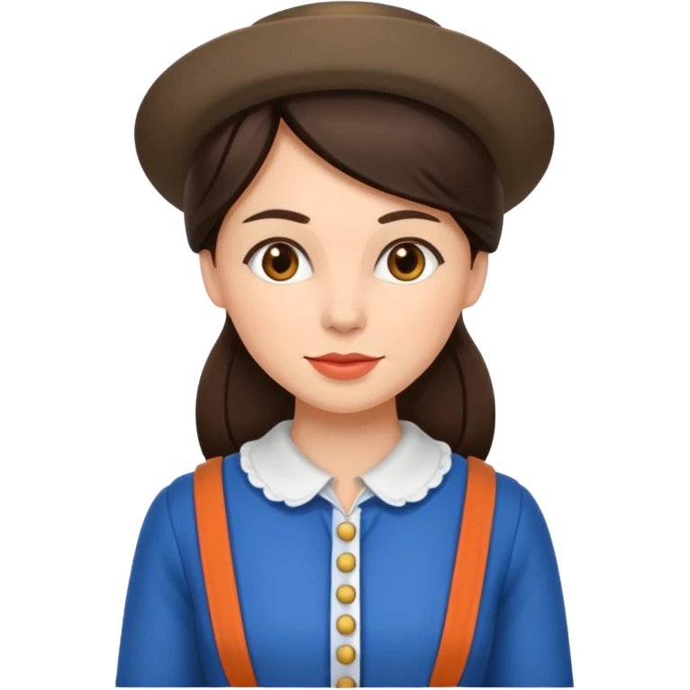 brunette woman with dutch clothing emoji
