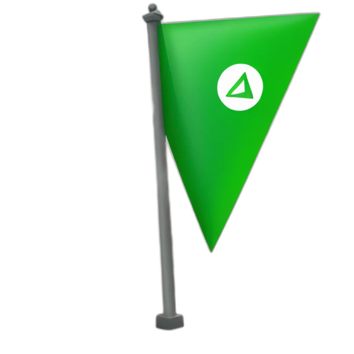triangular green flag emoji