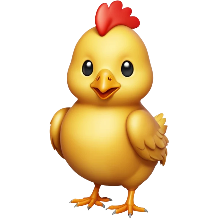 chicken 3d imoji transparen with wite color emoji