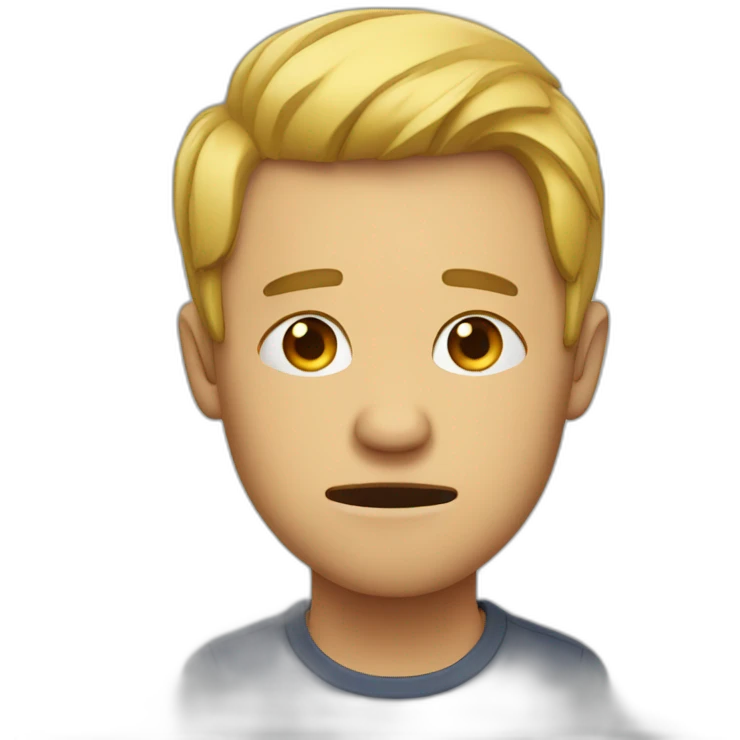 A man crying  emoji