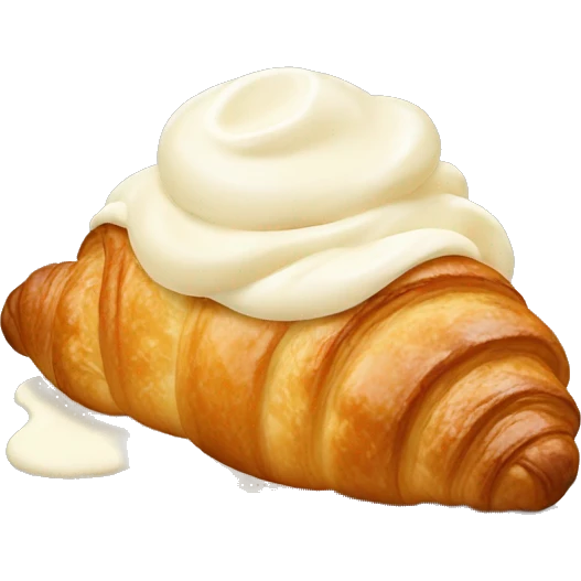 croissant with cream emoji