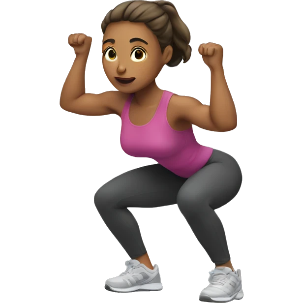  woman doing squats  emoji