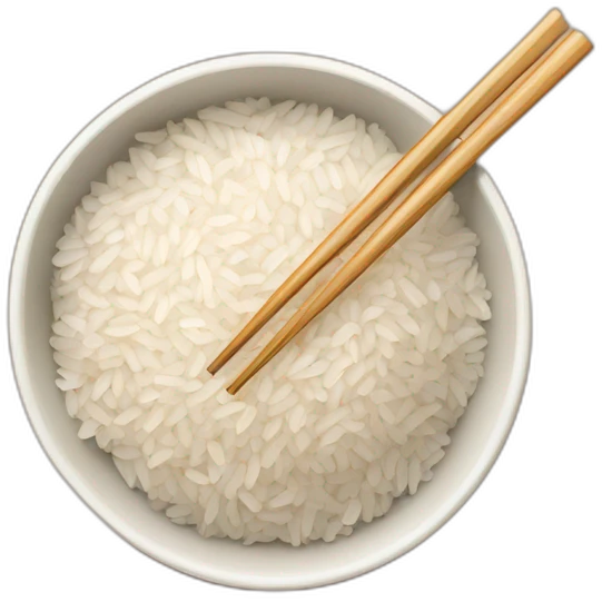 Bowl of rice and chopsticks  emoji