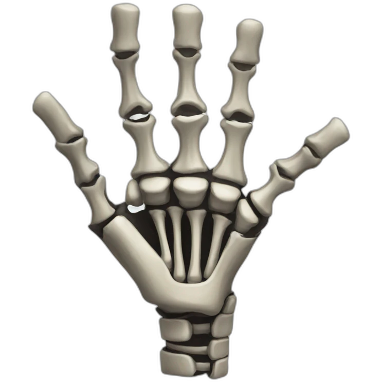 skelington hand emoji