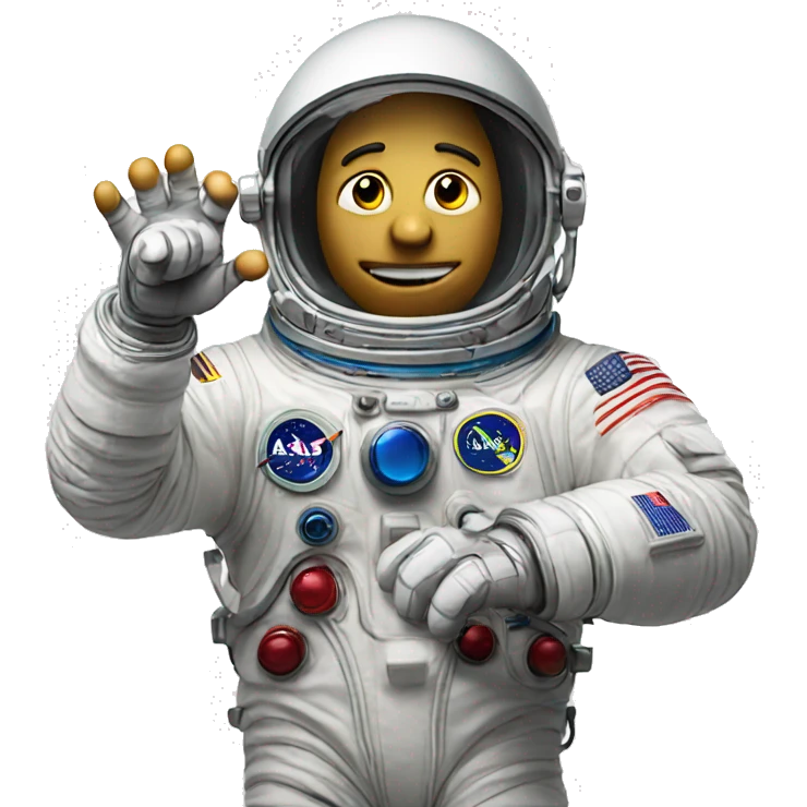 Astronaut shaking head no with thumb down emoji
