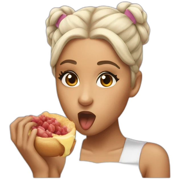 Ariana grande qui mange emoji