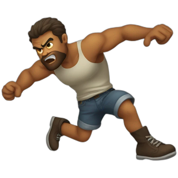 Angry puttin stomping feet emoji
