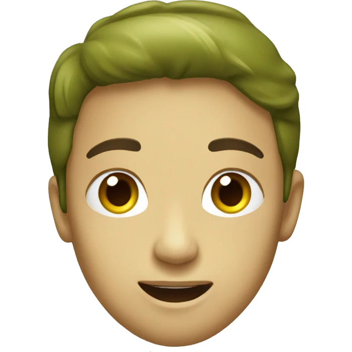realistic olive color phone emoji