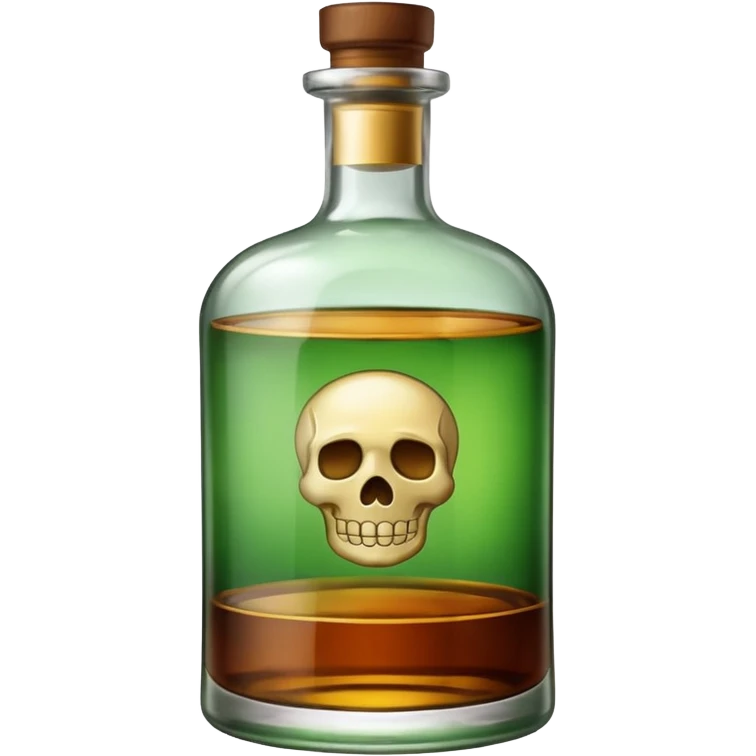 Bottle of rum glass green emoji