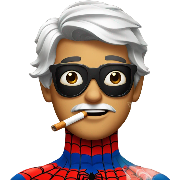Spider-Man with cigarette emoji