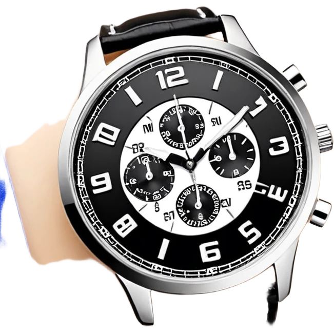 Чёрные наручные часы emoji