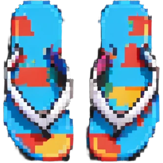 colorful flip flop sandal emoji