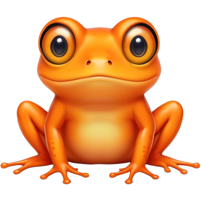 Cute orange frog emoji