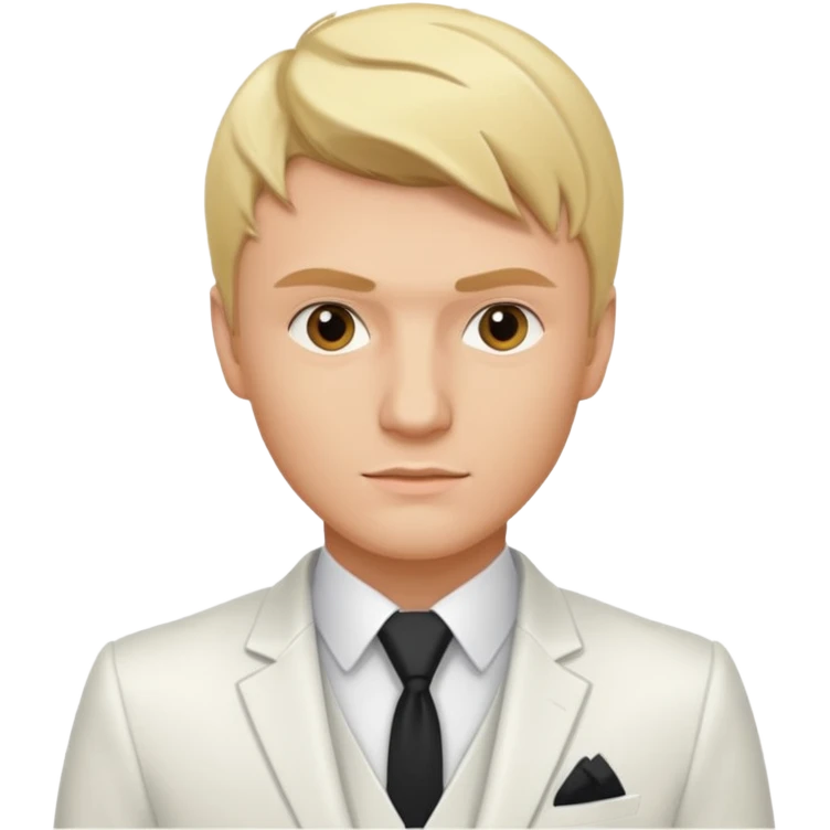 Nick Carter with white suit, blonde hair emoji
