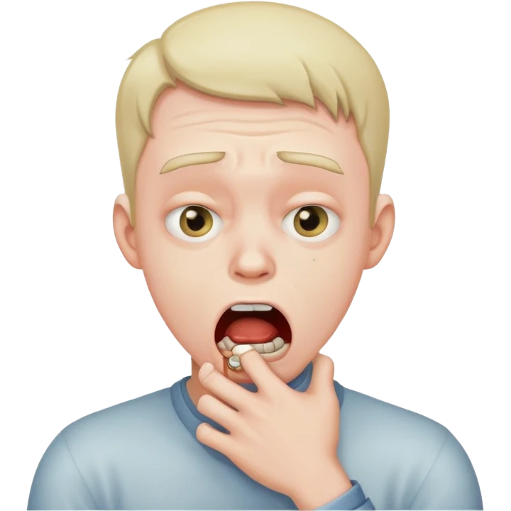 guy choking himself  emoji