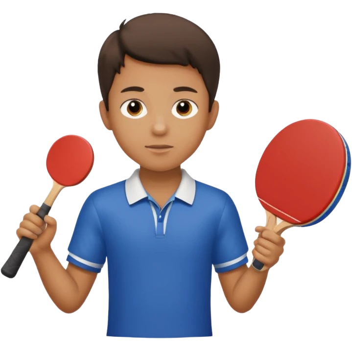 The main character from ping pong summer with a ping pong paddle emoji