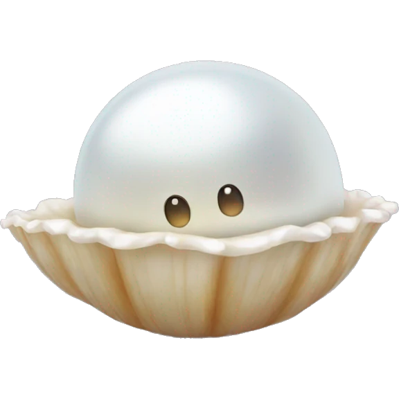 Pearl in shell emoji