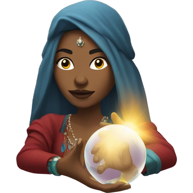 gypsy with crystal ball emoji