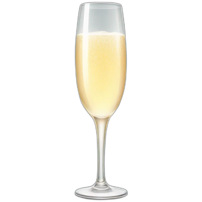long glass of Champagne emoji