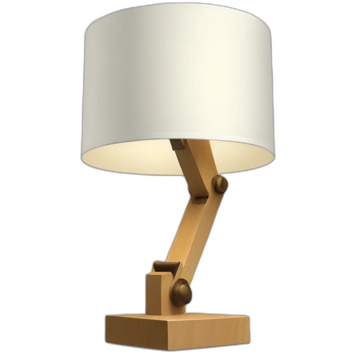 white-wood-desk lamp modern emoji