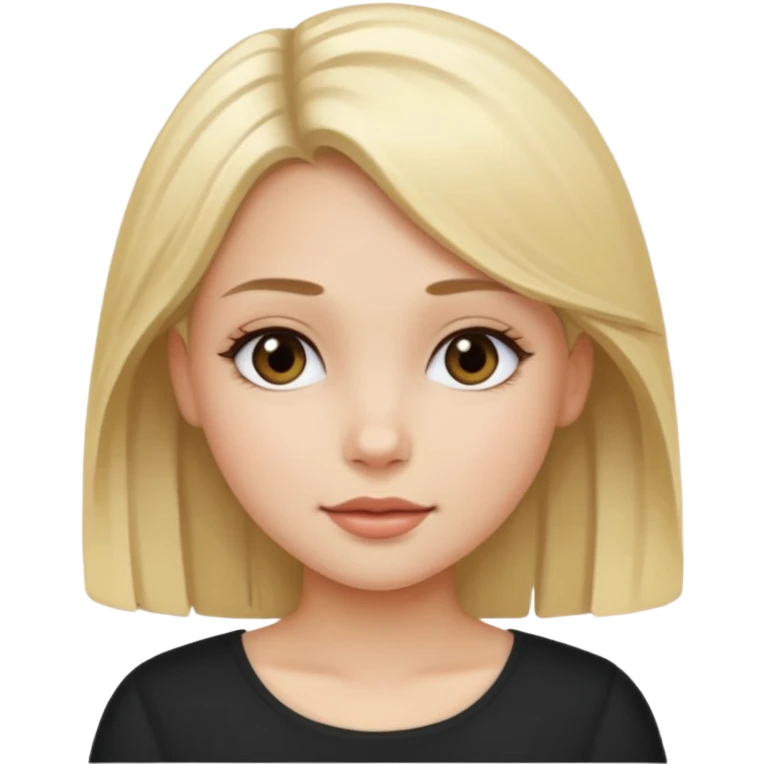 Black blond hair attractive girl  emoji