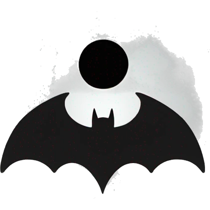 Minimal Bat signal sign emoji