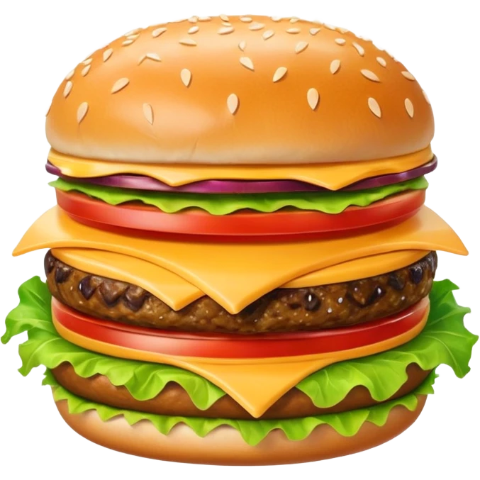 hamburger with a face emoji