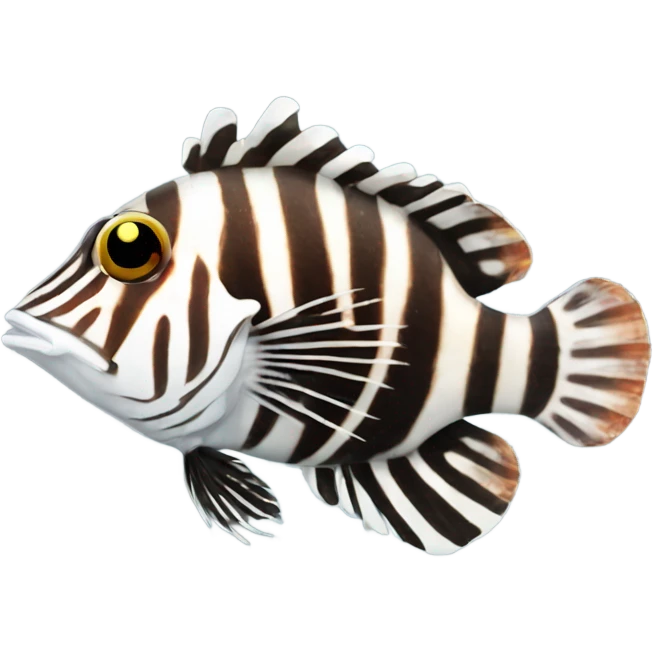 Zebra Turkeyfish emoji