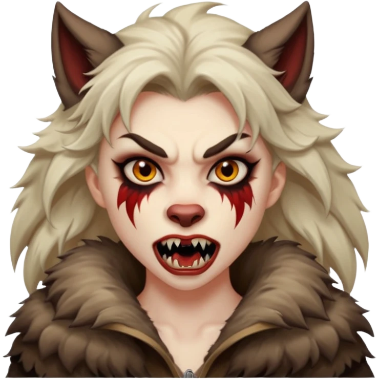 woman werewolf emoji
