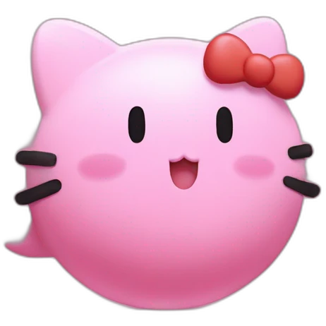Kirby and hello kitty emoji