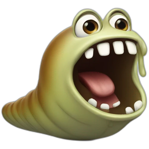 screaming slug emoji